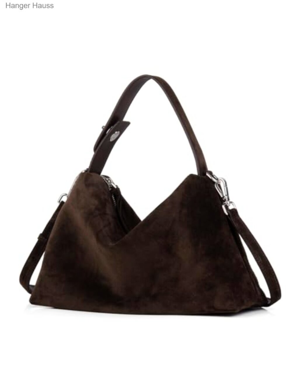 Premium Suede Leather Crossbody Bag Women Tote Handbag Adjustable Strap Hobo